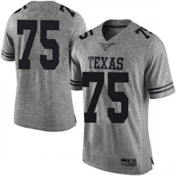 Men's University of Texas #75 Junior Angilau Gray Limited Official Jersey